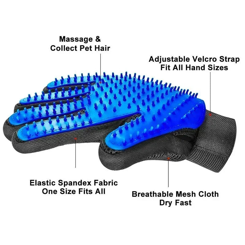 pet grooming cleaning glove