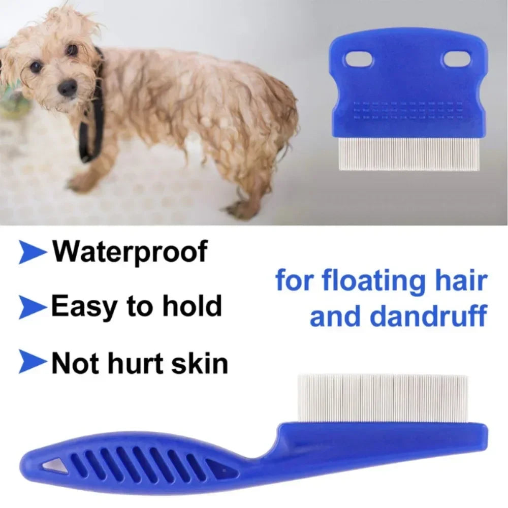 6-Piece Pet Flea Comb Set – Stainless Steel Grooming Combs for Cats & Dogs