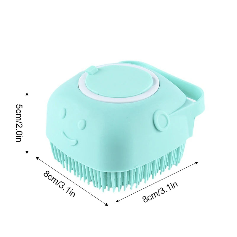Soft Silicone Pet Bathing Brush – Gentle Massager & Grooming Tool for Dogs & Cats