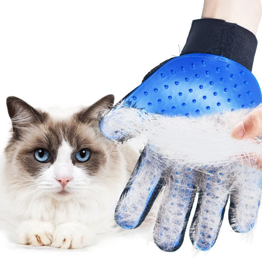 Silicone Pet Grooming Glove – Hair Removal & Bath Brush for Dogs & Cats
