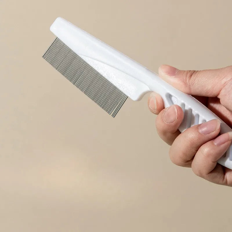 Stainless Steel Flea & Shedding Comb – Grooming Tool for Cats & Dogs