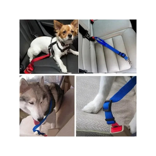 Adjustable Dog Car Seat Belt – Pet Safety Travel Restraint for Cars