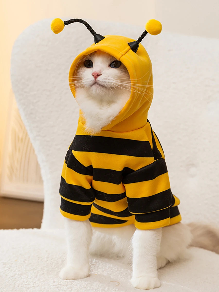 Bee Print Pet Sweater for Cats & Dogs