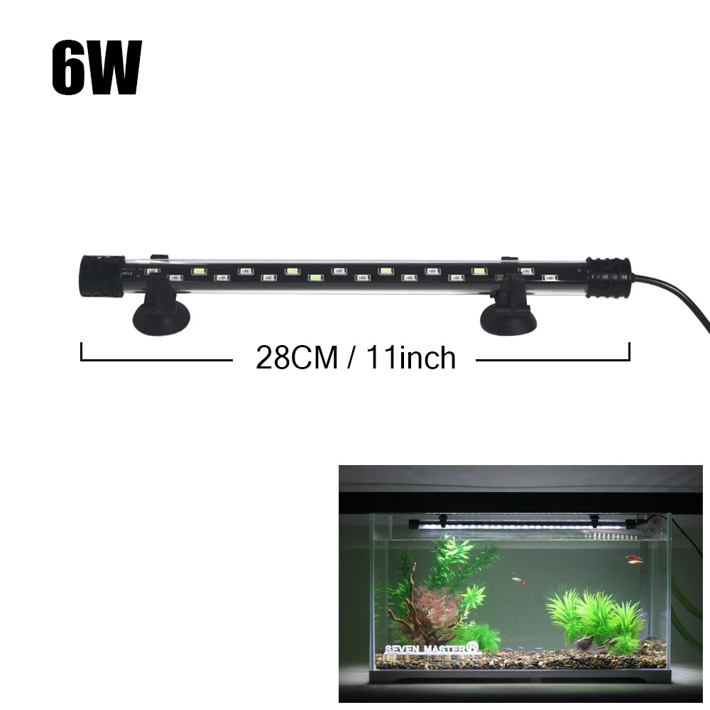 Waterproof LED Aquarium Plant Grow Light – 18-58CM Adjustable Fish Tank Lamp with 5730 Chips, 90-260V