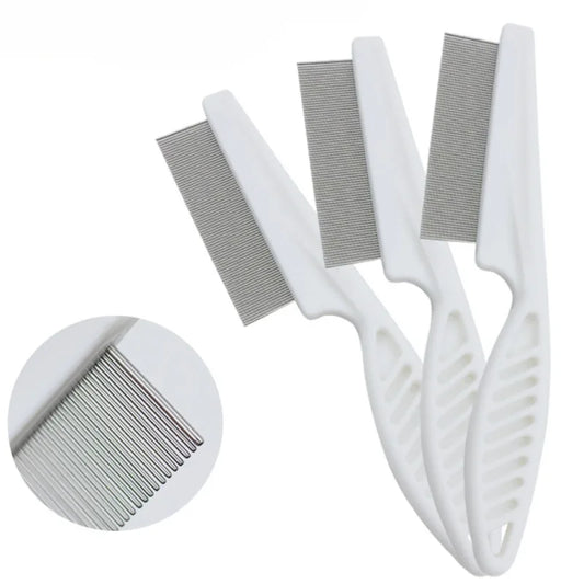 Stainless Steel Flea & Shedding Comb – Grooming Tool for Cats & Dogs