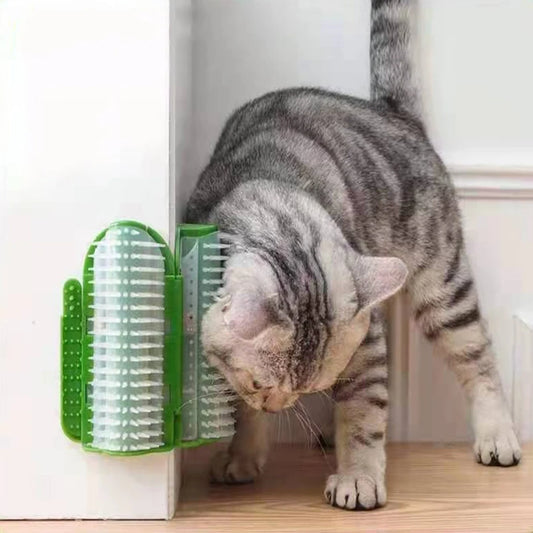 cat wall corner brush, cat grooming wall corner