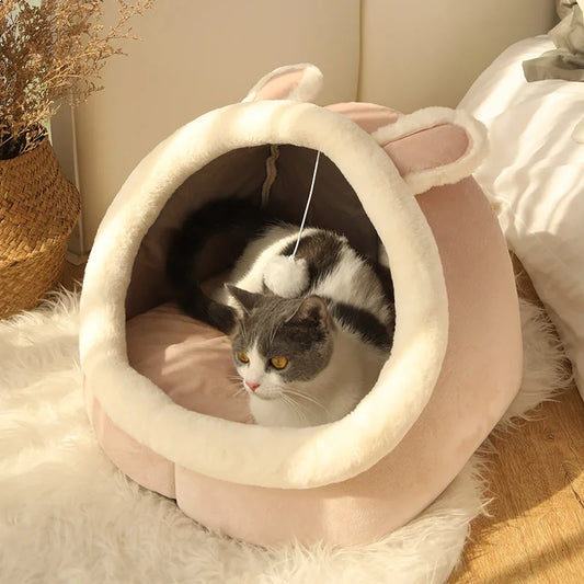 Cat Bed – Foldable, Washable Cave Bed for Small Pets