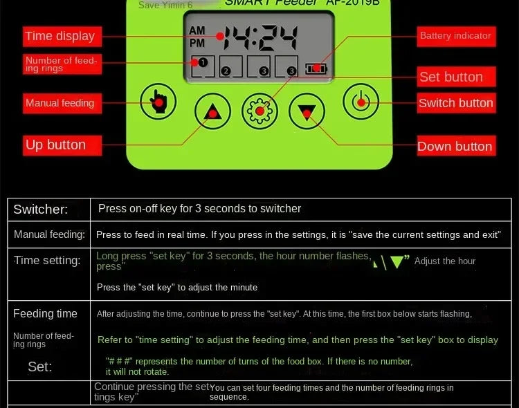Automatic Fish Feeder – Intelligent Aquarium Timer Dispenser for Fish