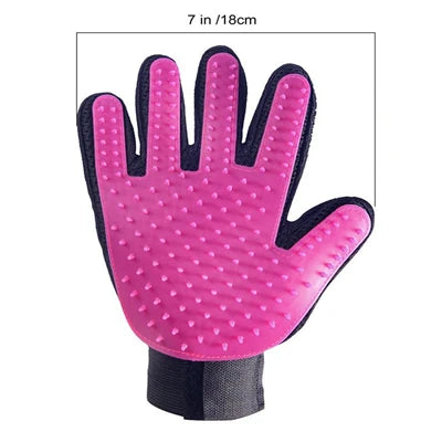 Silicone Pet Grooming Glove – Hair Removal & Bath Brush for Dogs & Cats
