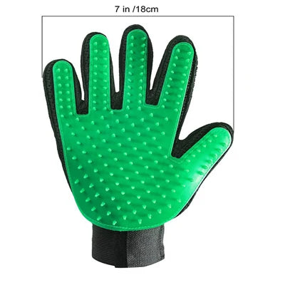 Silicone Pet Grooming Glove – Hair Removal & Bath Brush for Dogs & Cats