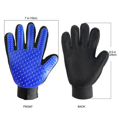 Silicone Pet Grooming Glove – Hair Removal & Bath Brush for Dogs & Cats