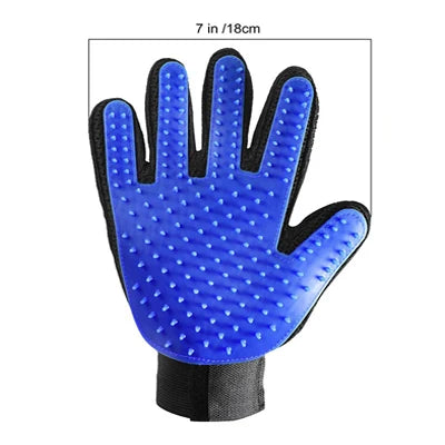 Silicone Pet Grooming Glove – Hair Removal & Bath Brush for Dogs & Cats