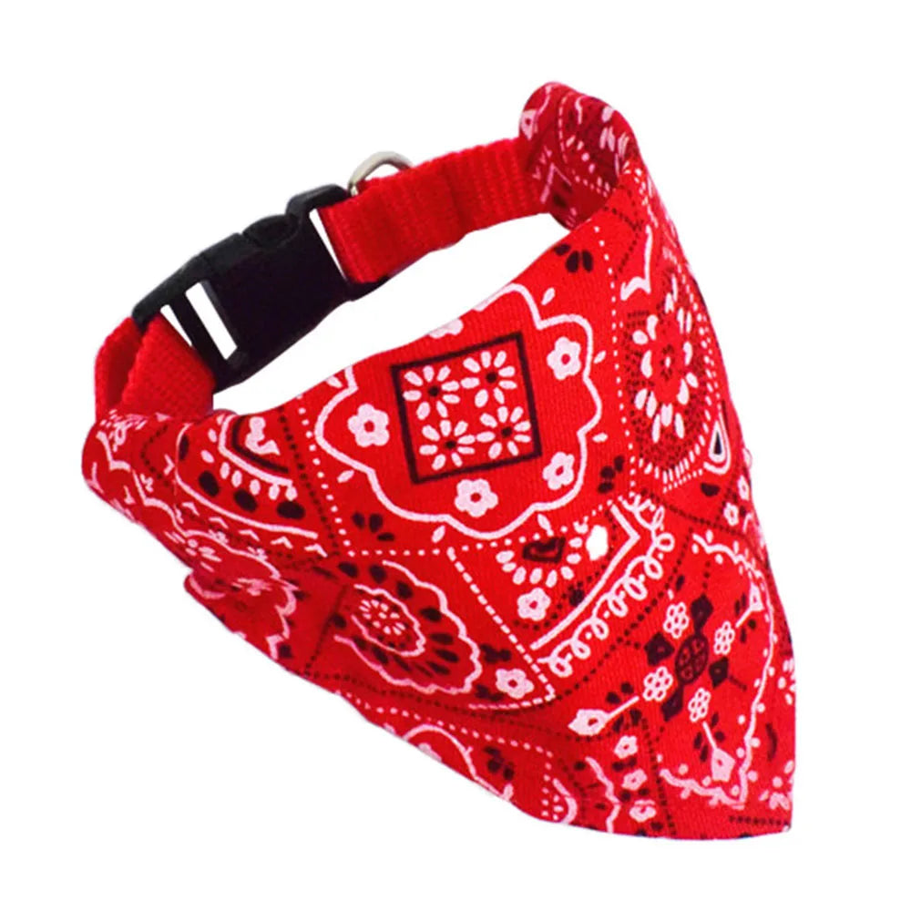 Adjustable Pet Bandana Collar – Washable Bow Tie Scarf for Cats & Dogs
