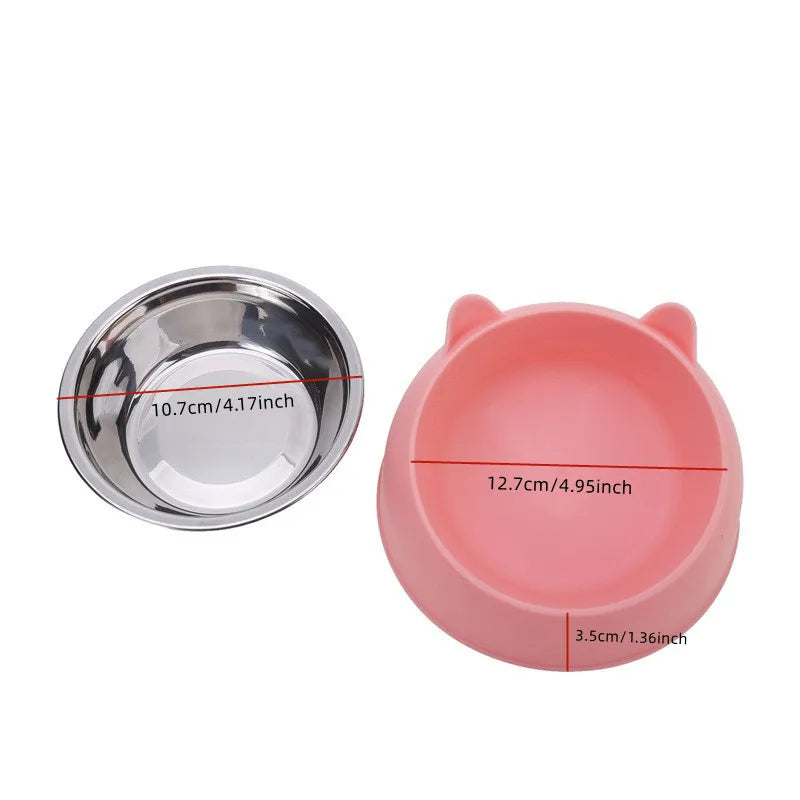 pet food bowl, inclined pet food bowl, stainless steel