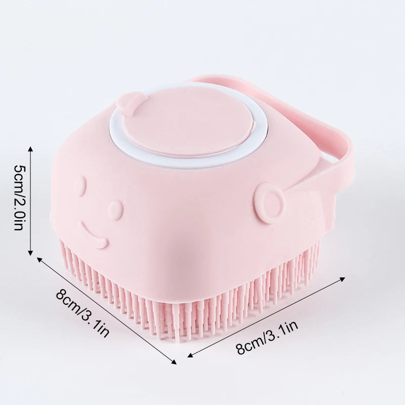 Soft Silicone Pet Bathing Brush – Gentle Massager & Grooming Tool for Dogs & Cats