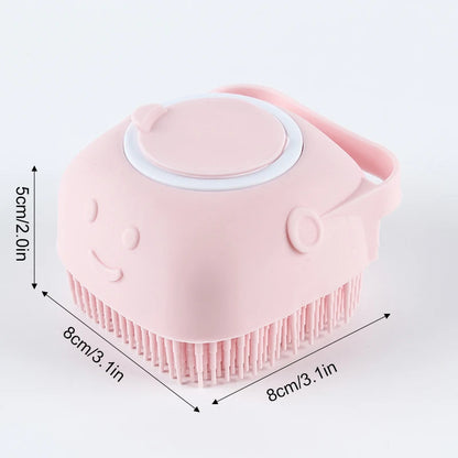 Soft Silicone Pet Bathing Brush – Gentle Massager & Grooming Tool for Dogs & Cats