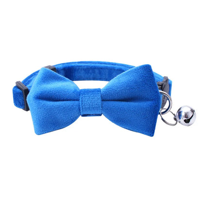 Adjustable Cat & Dog Collar with Bow Tie & Bell