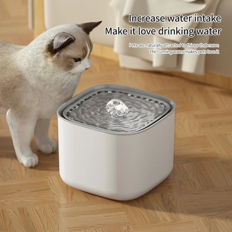 3L Automatic Cat Water Fountain – USB Quiet Pet Dispenser