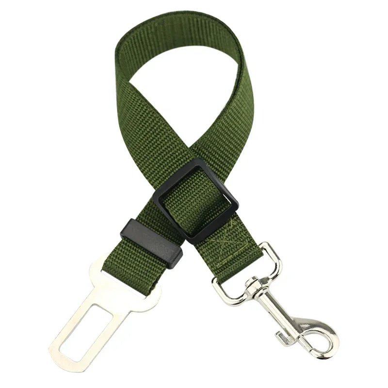 Adjustable Pet Car Seat Belt – Vehicle Safety Harness Clip for Dogs & Cats. Attaches to Collars or Harnesses for Secure, Comfy Travel