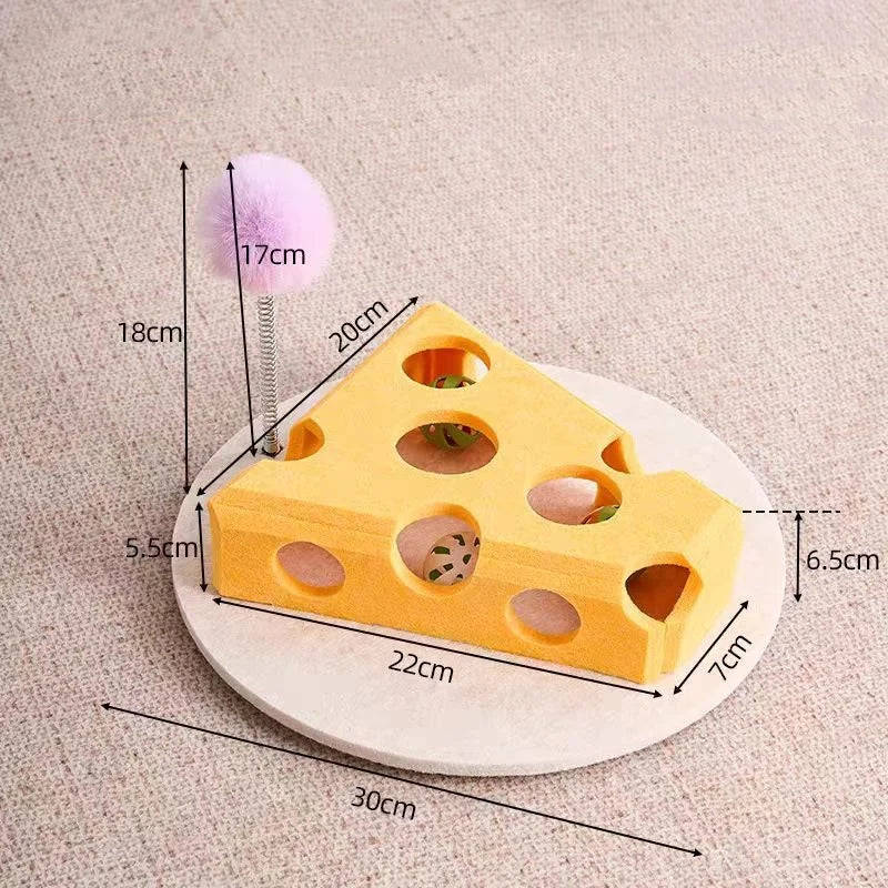 Interactive Cat Puzzle Toy – Felt Maze Box with Bell Ball