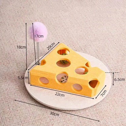 Interactive Cat Puzzle Toy – Felt Maze Box with Bell Ball
