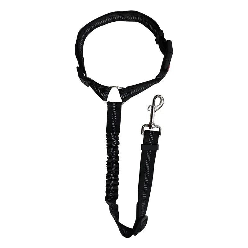 Dog Car Seat Belt & Leash – Adjustable Pet Travel Safety Strap