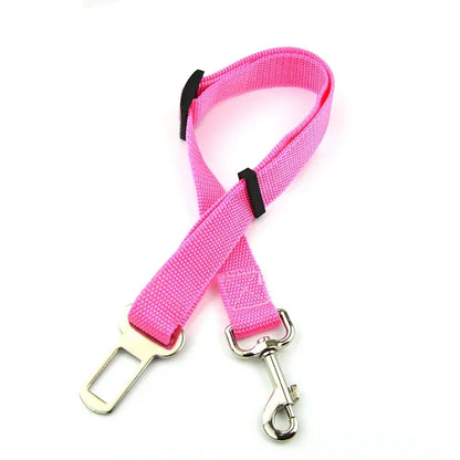 Adjustable Pet Car Seat Belt – Vehicle Safety Harness Clip for Dogs & Cats. Attaches to Collars or Harnesses for Secure, Comfy Travel