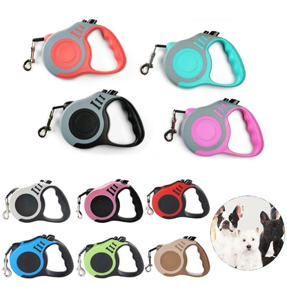 3m/5m Retractable Dog Leash – Strong Nylon Pet Lead