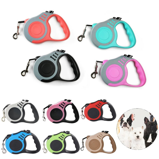 3m/5m Retractable Dog Leash – Strong Nylon Pet Lead
