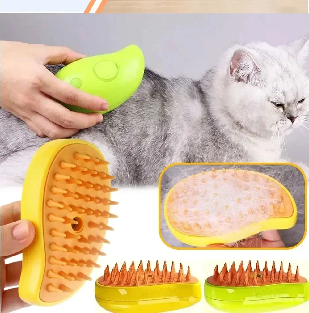 pet electric steam brush