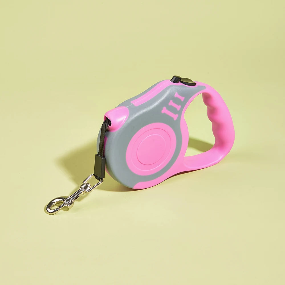 3m/5m Retractable Dog Leash – Strong Nylon Pet Lead