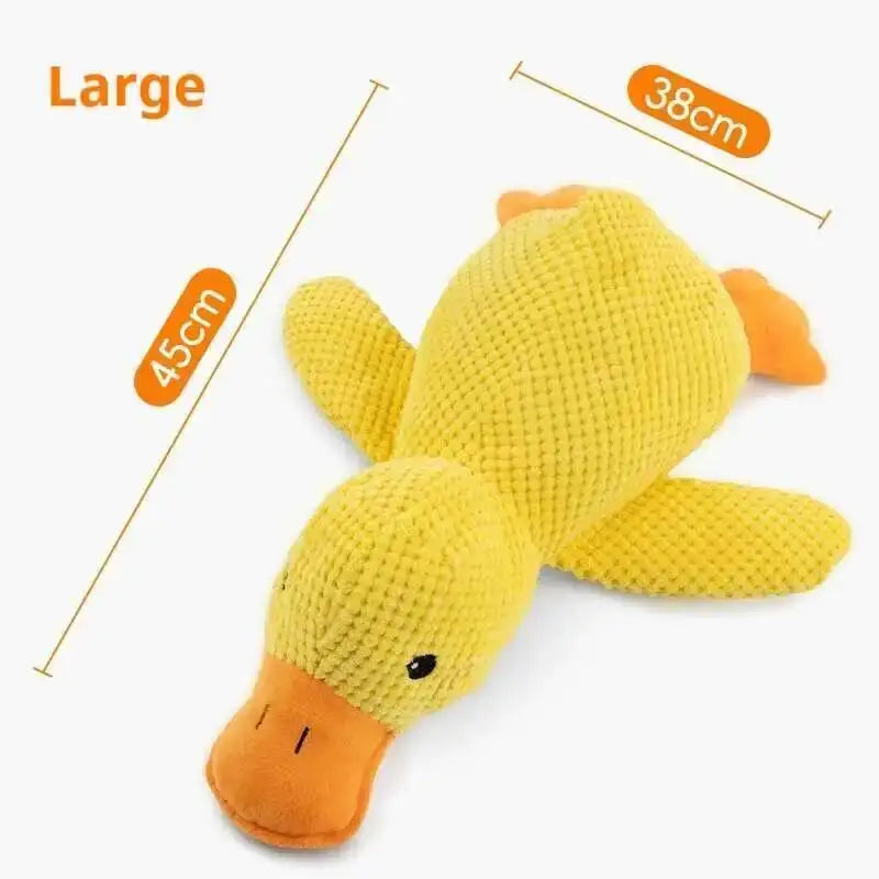 Plush Duck Dog Toy – Calming Squeaky Chew Toy for Puppies