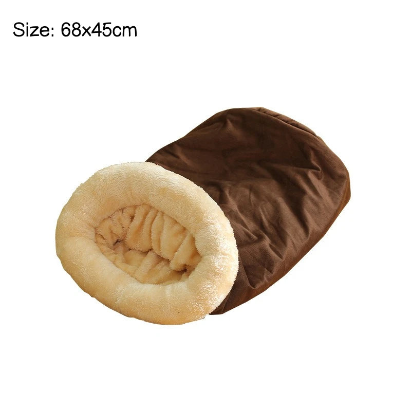 Cat Sleeping Bag – Warm Semi-Enclosed Bed for Small & Medium Pets