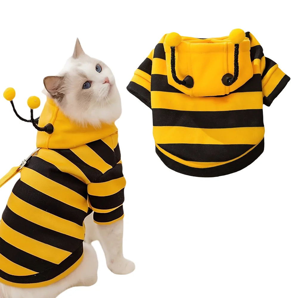 Bee Print Pet Sweater for Cats & Dogs