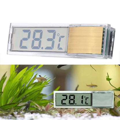 Digital LED Aquarium Thermometer – 3D Electronic Temp Meter for Fish Tanks & Turtle Habitats