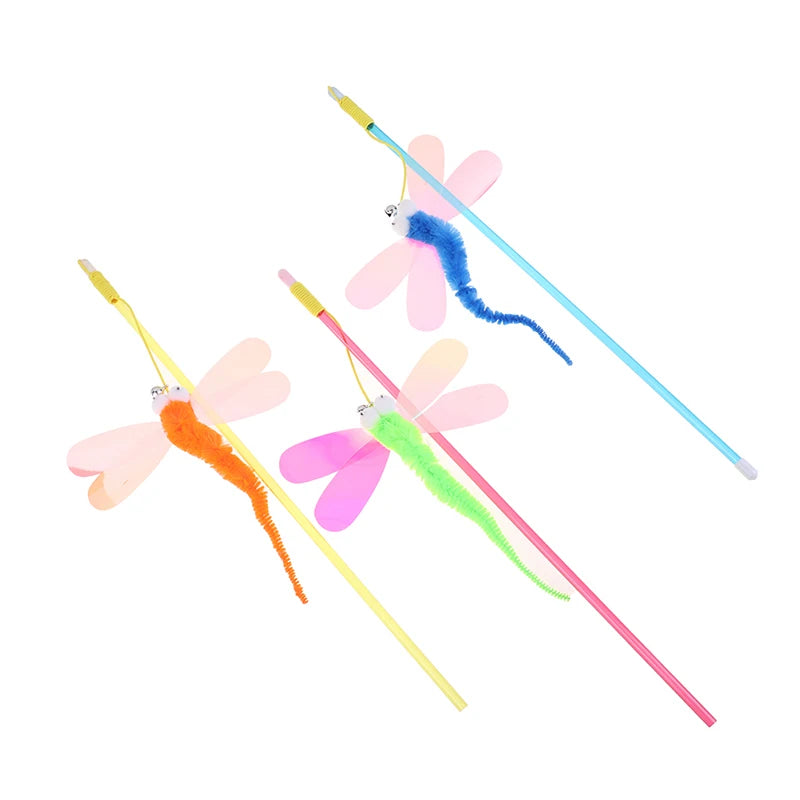 cat toy, dragonfly, cat toy stick