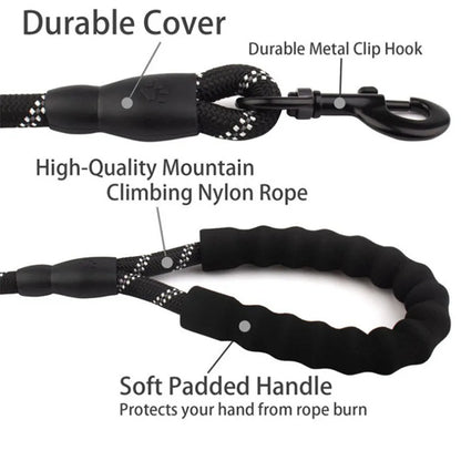 Heavy Duty Dog Leash – Reflective with Comfort Grip