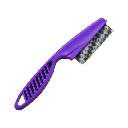 Pet Hair & Flea Comb – Stainless Steel Grooming Brush for Cats & Dogs