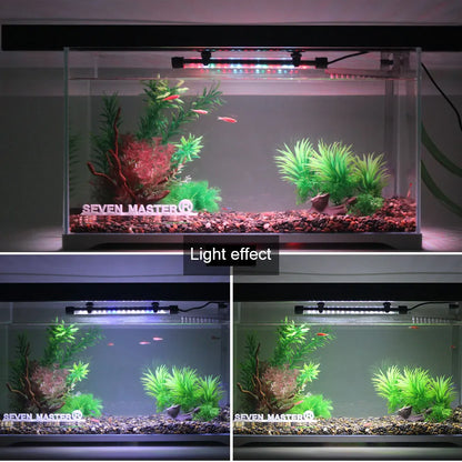 Waterproof LED Aquarium Plant Grow Light – 18-58CM Adjustable Fish Tank Lamp with 5730 Chips, 90-260V