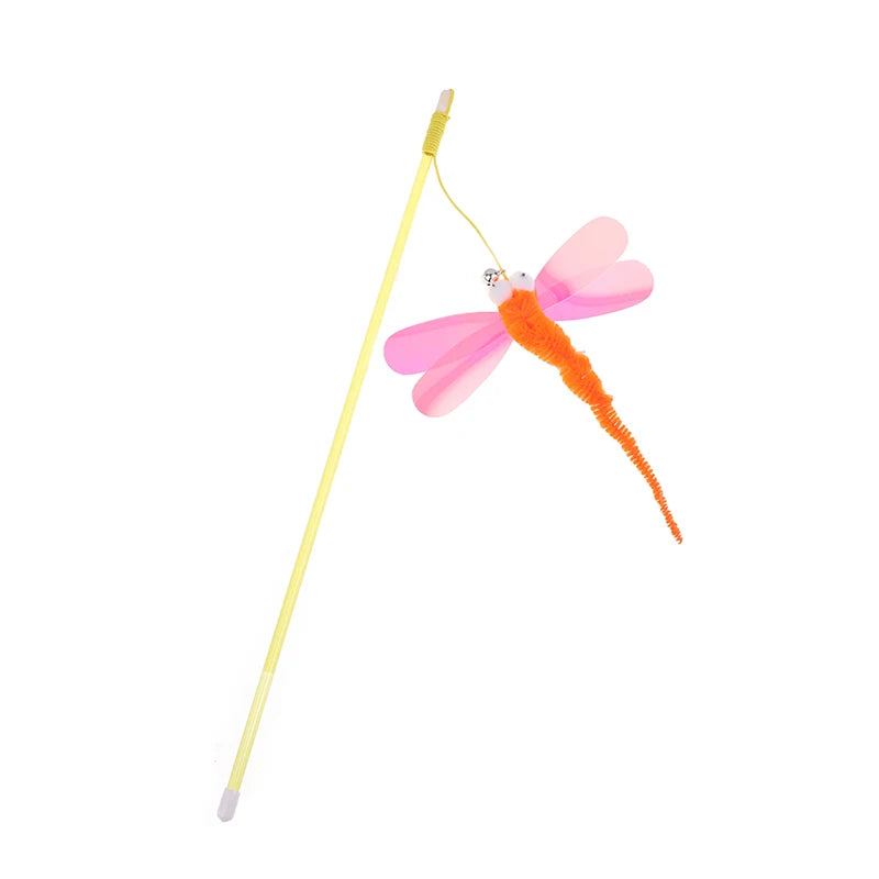 cat toy, dragonfly, cat toy stick