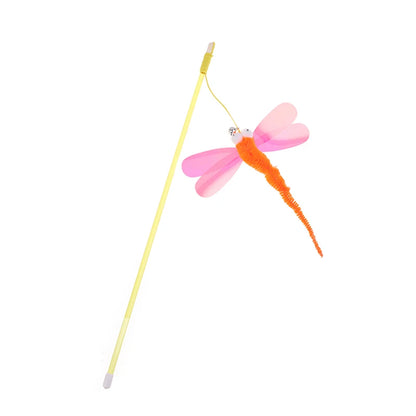 cat toy, dragonfly, cat toy stick