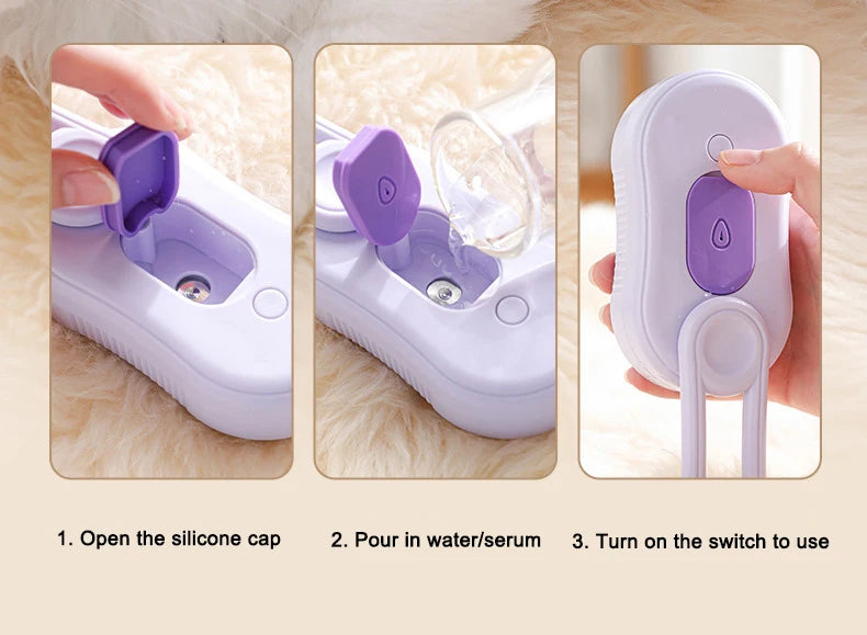 pet electric steam brush
