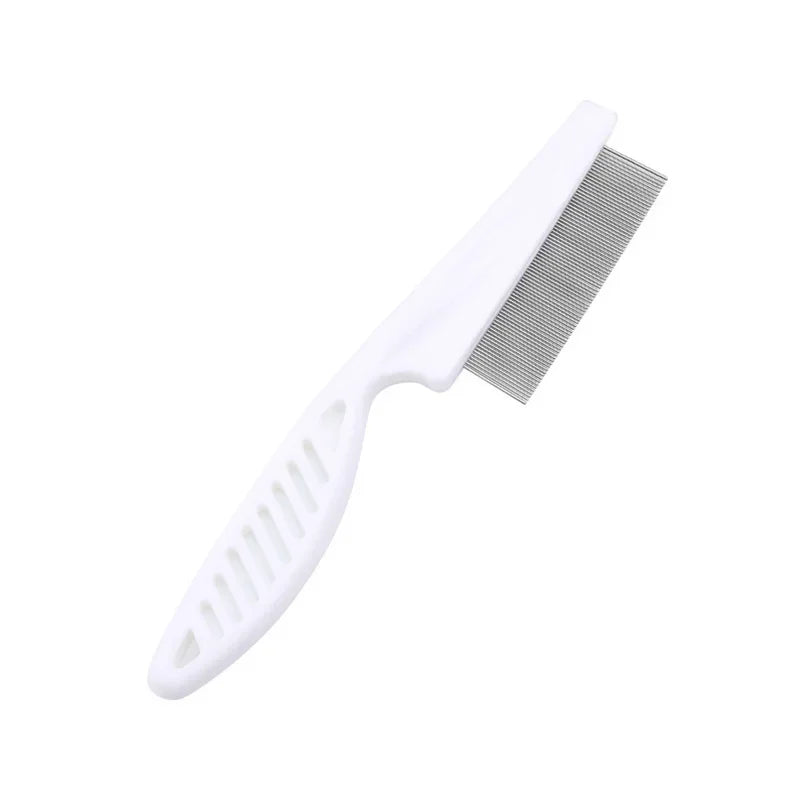 Pet Hair & Flea Comb – Stainless Steel Grooming Brush for Cats & Dogs