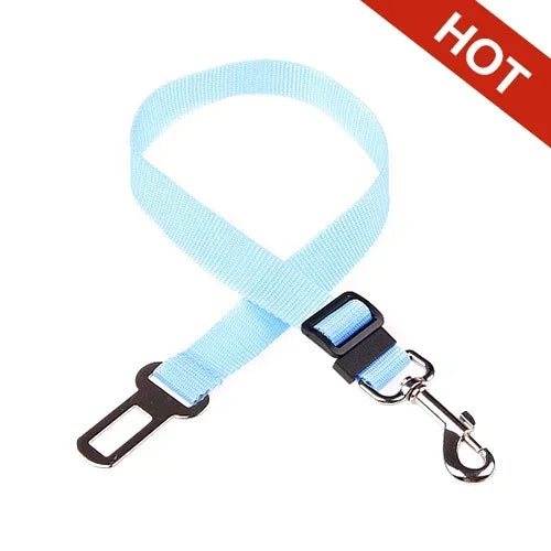 Adjustable Pet Car Seat Belt – Vehicle Safety Harness Clip for Dogs & Cats. Attaches to Collars or Harnesses for Secure, Comfy Travel
