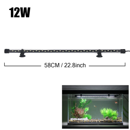 Waterproof LED Aquarium Plant Grow Light – 18-58CM Adjustable Fish Tank Lamp with 5730 Chips, 90-260V