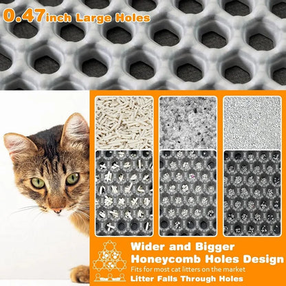 Waterproof Cat Litter Mat – Non-Slip Double-Layer Trapping Pad