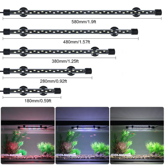 Waterproof LED Aquarium Plant Grow Light – 18-58CM Adjustable Fish Tank Lamp with 5730 Chips, 90-260V