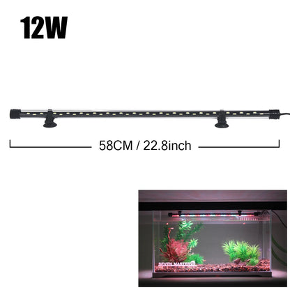 Waterproof LED Aquarium Plant Grow Light – 18-58CM Adjustable Fish Tank Lamp with 5730 Chips, 90-260V