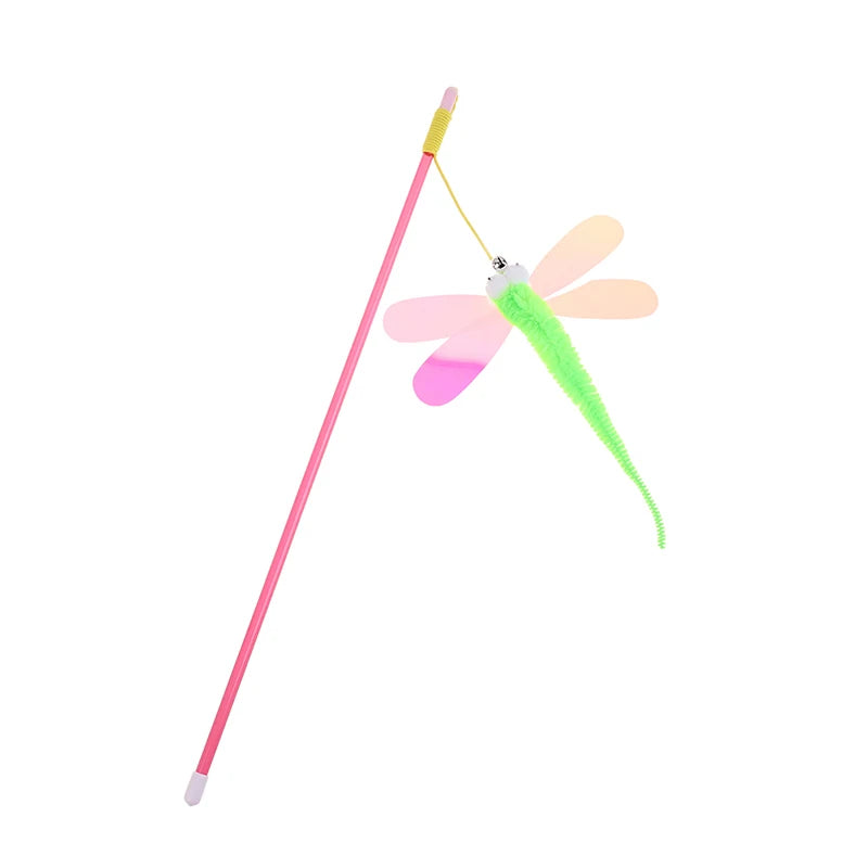 cat toy, dragonfly, cat toy stick
