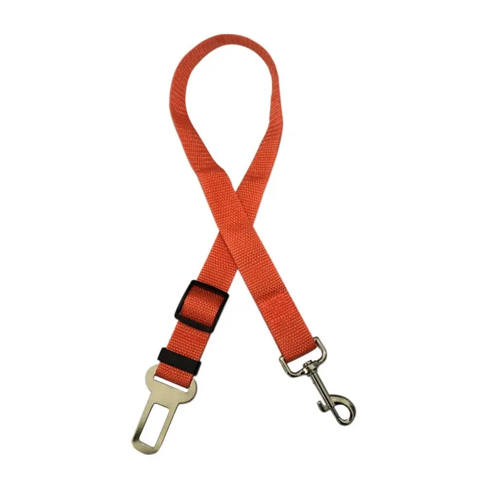 Adjustable Pet Car Seat Belt – Vehicle Safety Harness Clip for Dogs & Cats. Attaches to Collars or Harnesses for Secure, Comfy Travel